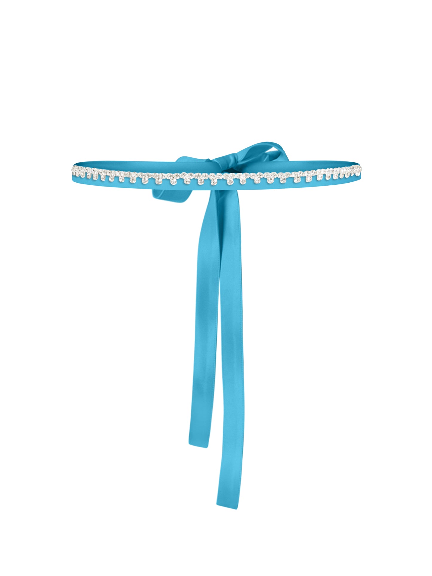 Crystal-Embellished Belt - Turquoise
