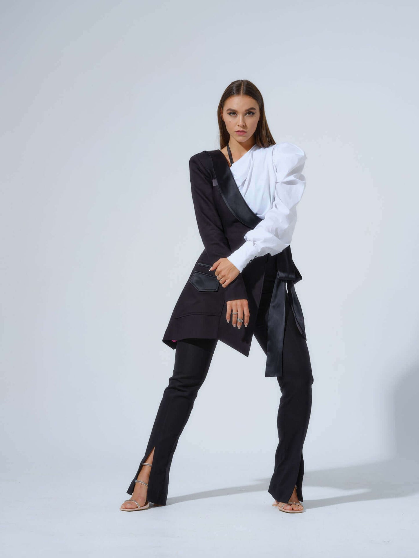 Double Identity Asymmetric Two-Piece Set by Tia Dorraine Women's Luxury Fashion Designer Clothing Brand