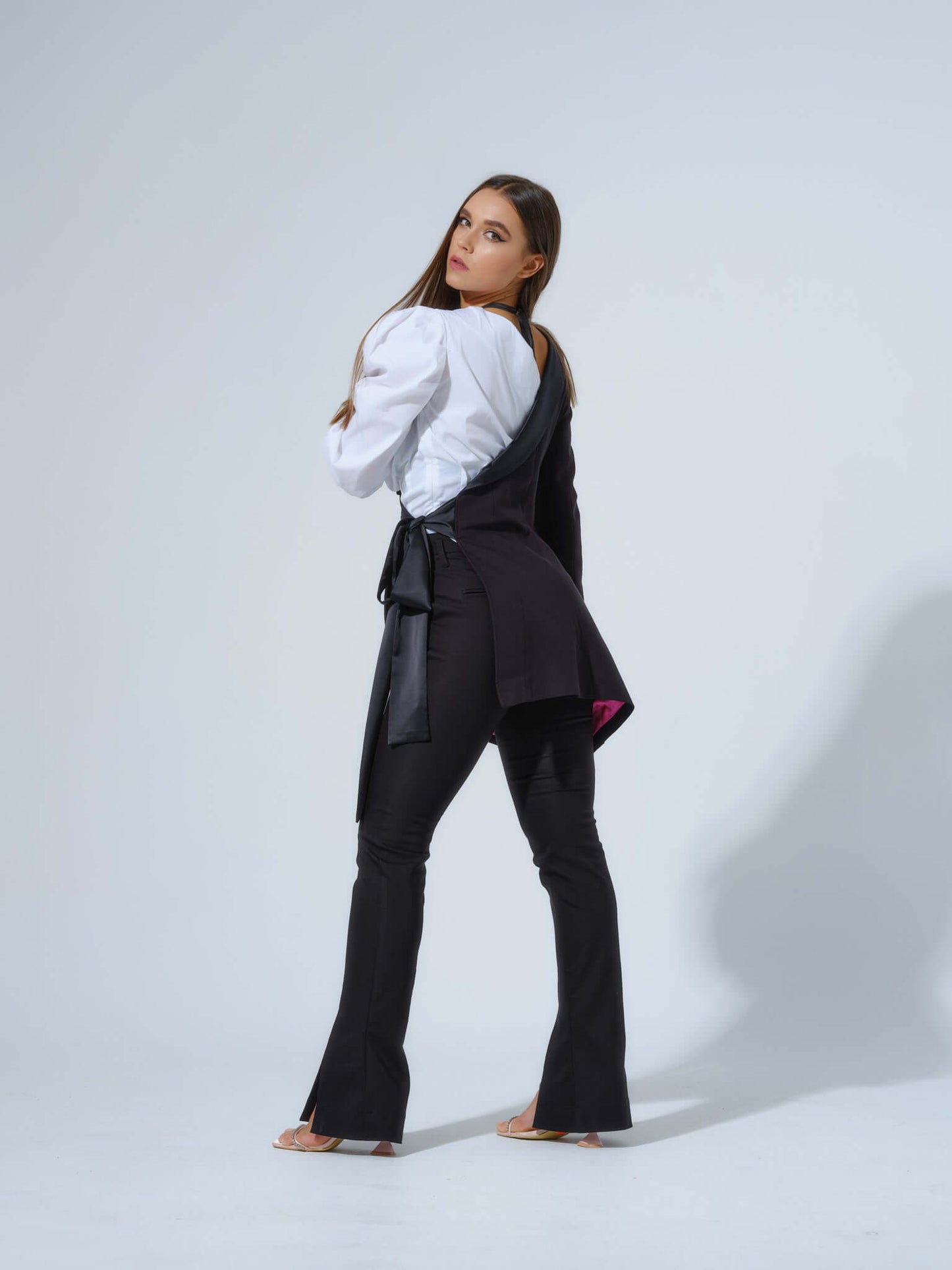 Double Identity One-Shoulder Poplin Shirt by Tia Dorraine Women's Luxury Fashion Designer Clothing Brand