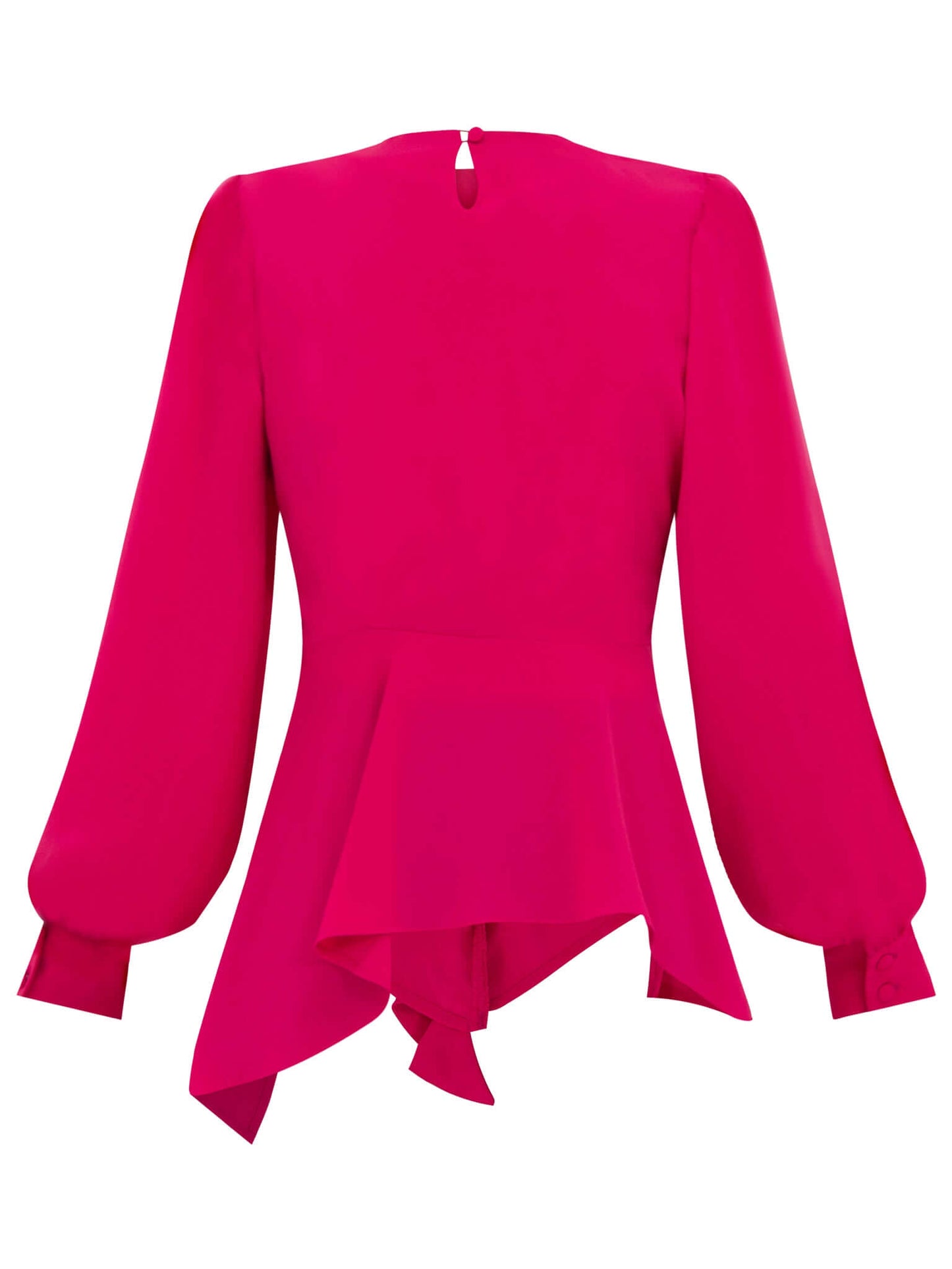 Dress to Impress Asymmetric Drape Blouse - Pink by Tia Dorraine Women's Luxury Fashion Designer Clothing Brand
