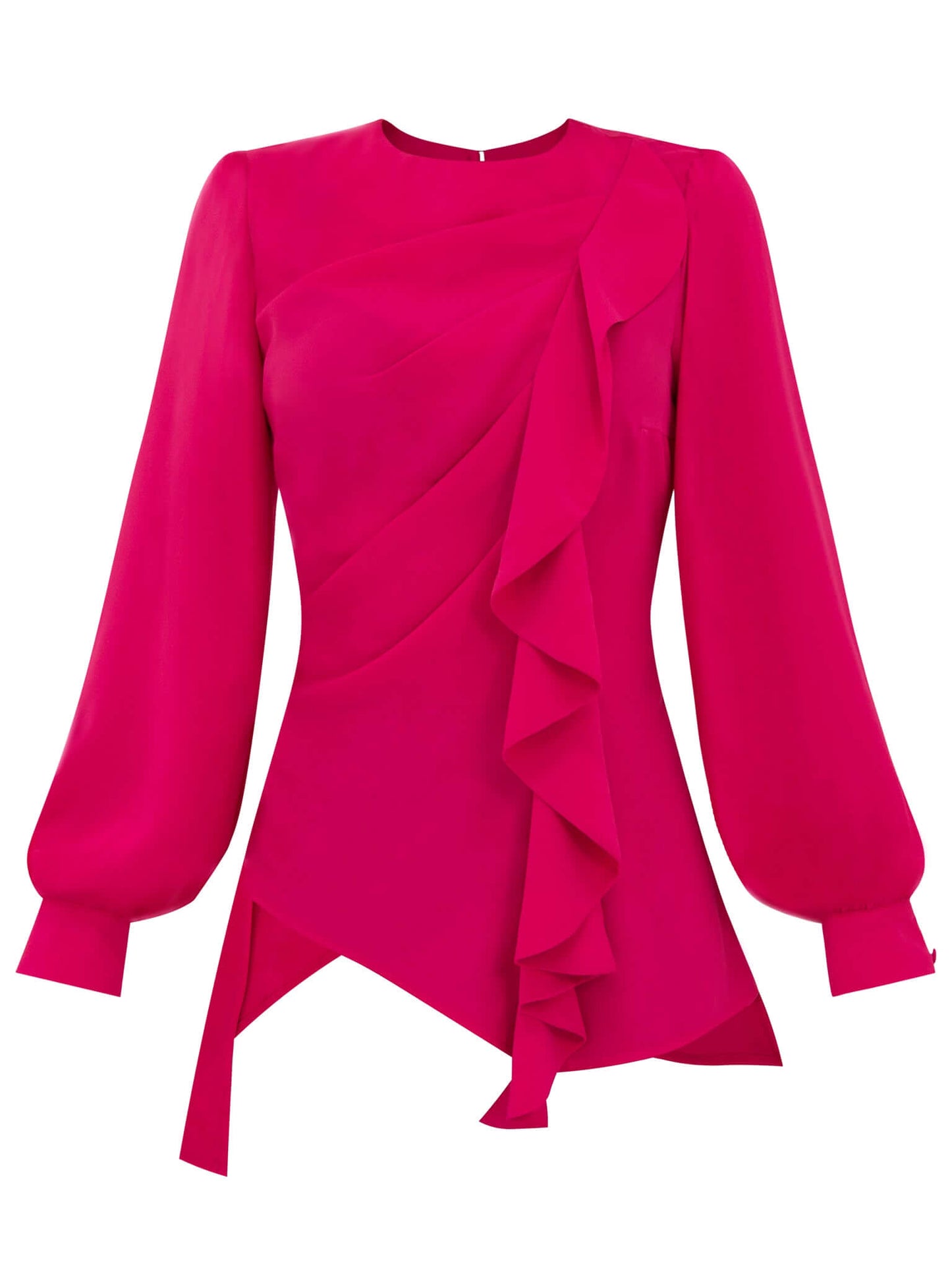 Dress to Impress Asymmetric Drape Blouse - Pink by Tia Dorraine Women's Luxury Fashion Designer Clothing Brand
