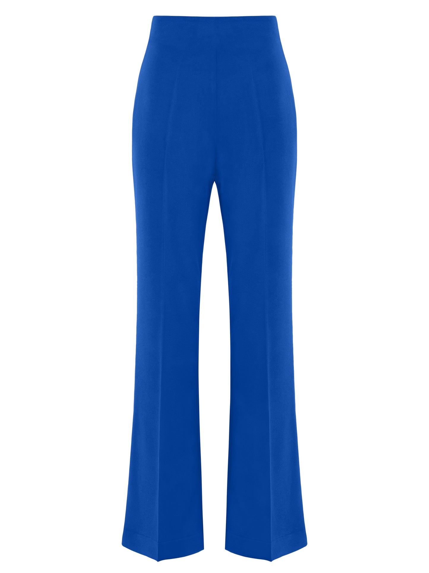 High-Waist Flared Trousers - Royal Azure by Tia Dorraine Women's Luxury Fashion Designer Clothing Brand