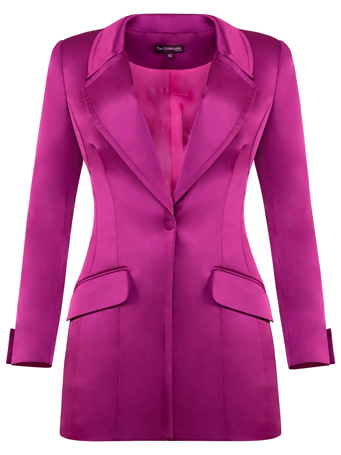 Midnight Sky Hourglass Blazer - Magenta Haze by Tia Dorraine Women's Luxury Fashion Designer Clothing Brand