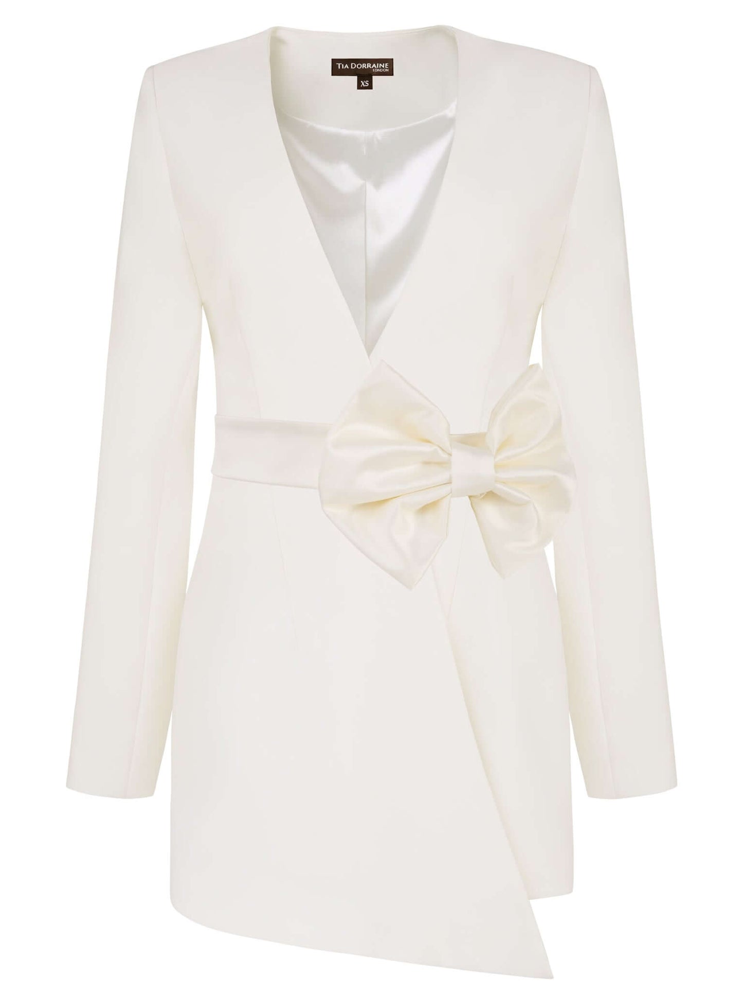 Rare Pearl Blazer With Bow Belt by Tia Dorraine Women's Luxury Fashion Designer Clothing Brand