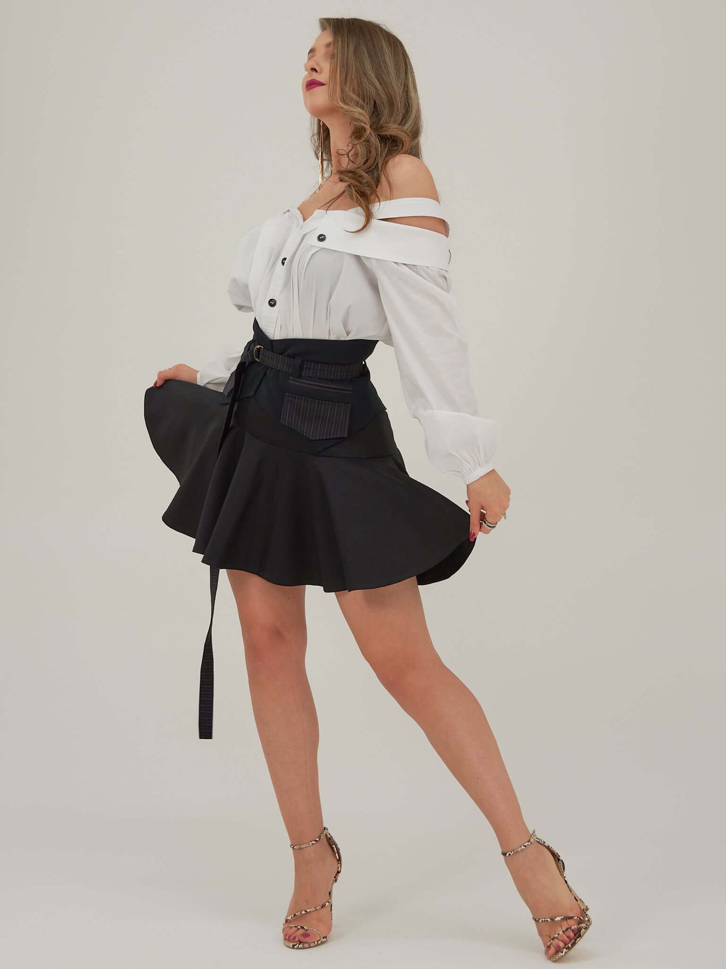 Statement Fix Wide Adjustable Fabric Belt by Tia Dorraine Women's Luxury Fashion Designer Clothing Brand