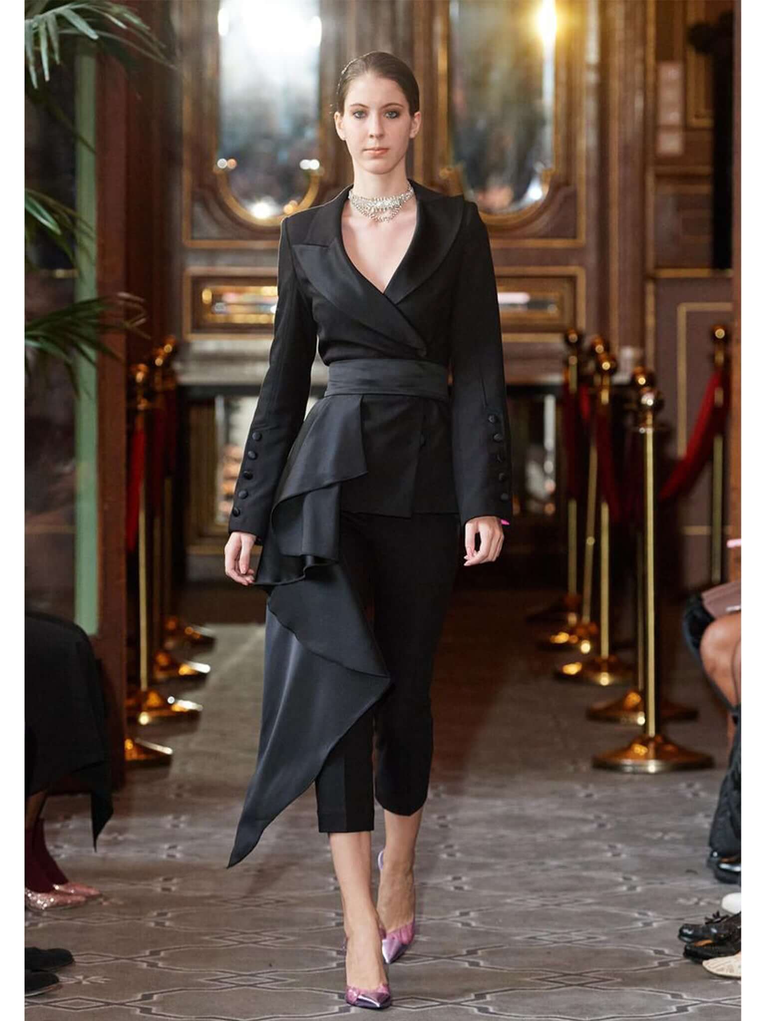 Chic Impressions Asymmetric Blazer - Black by Tia Dorraine Women's Luxury Fashion Designer Clothing Brand
