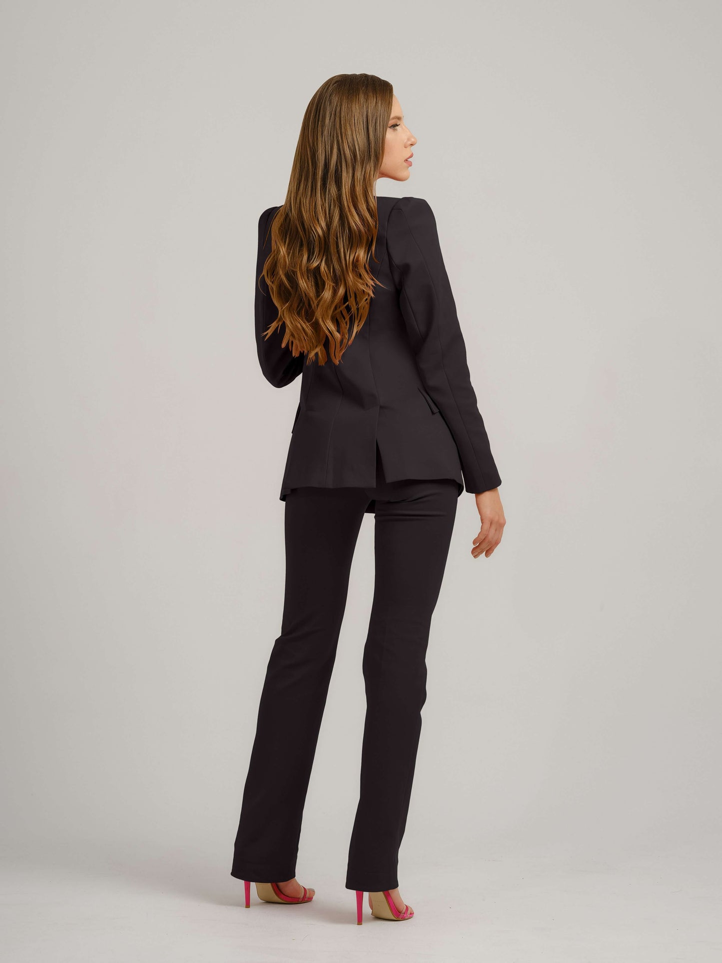 Illusion Classic Tailored Suit - Black & White by Tia Dorraine Women's Luxury Fashion Designer Clothing Brand