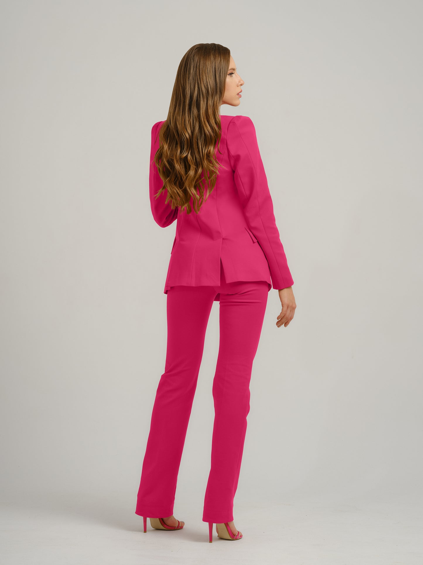 Illusion Classic Tailored Suit - Hot Pink