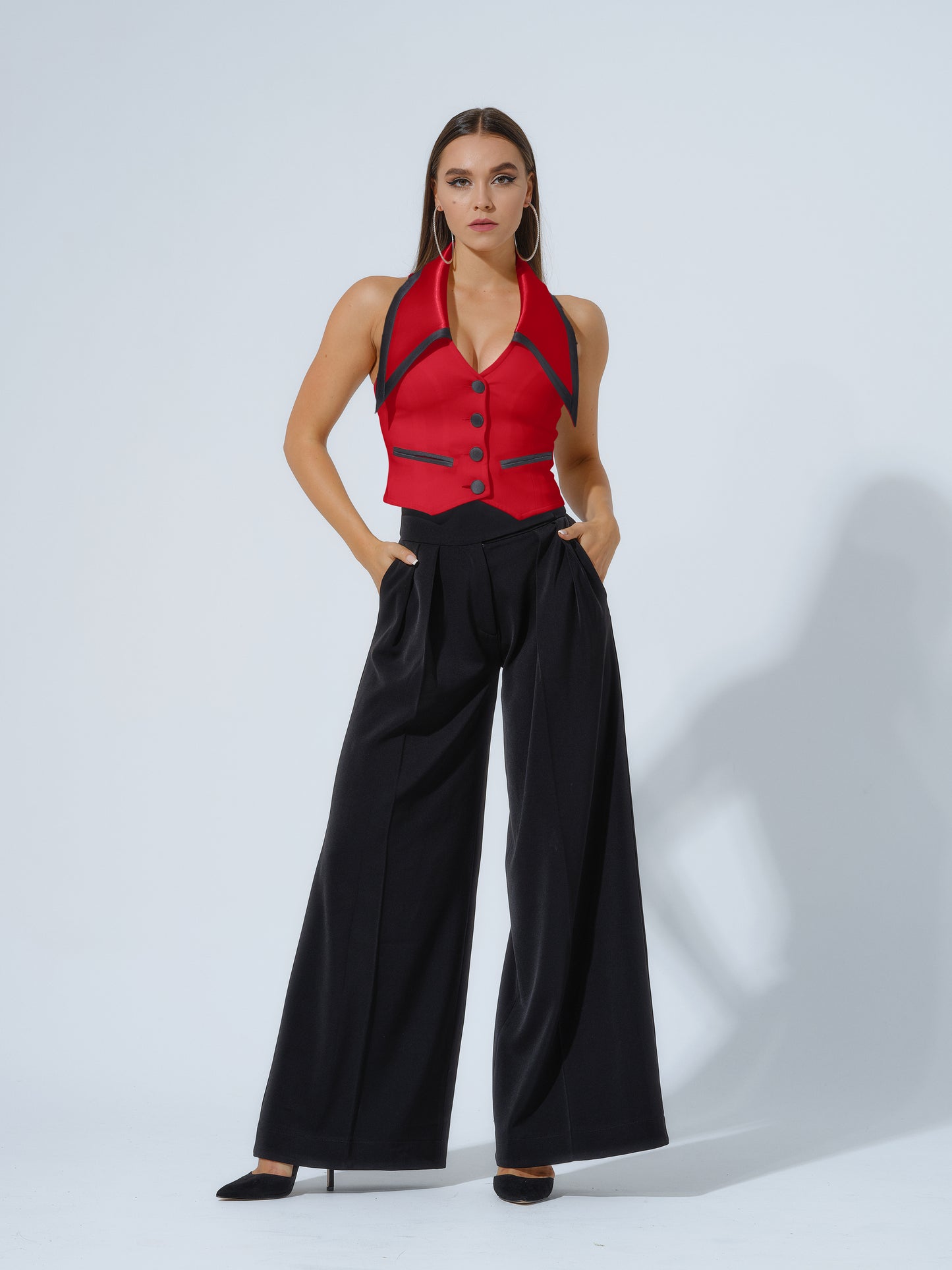 Born to Run Waistcoat & Trousers Set - Black & Red