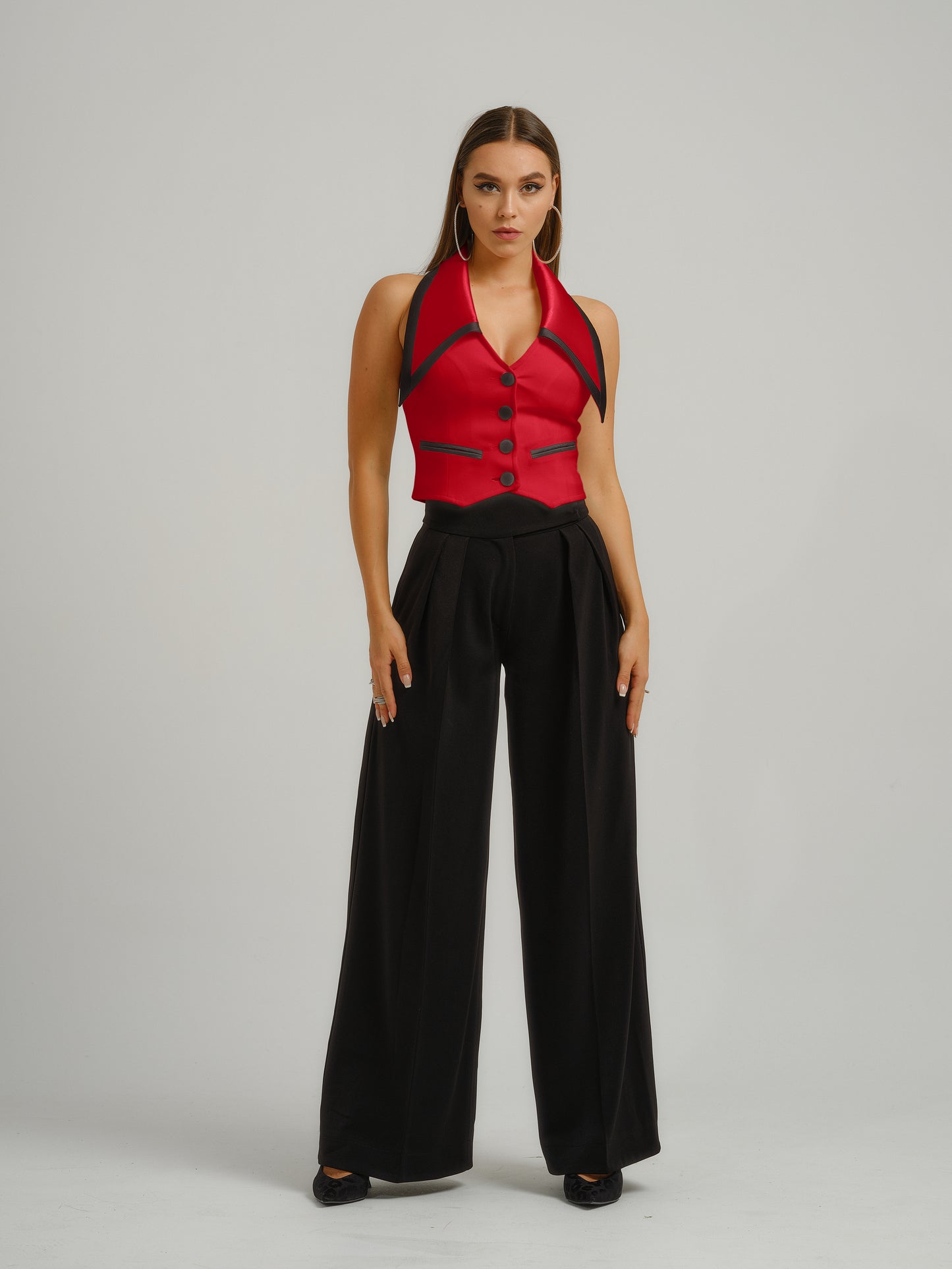 Born to Run Waistcoat & Trousers Set - Black & Red