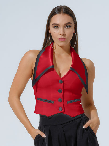 Born to Run Waistcoat & Trousers Set - Black & Red