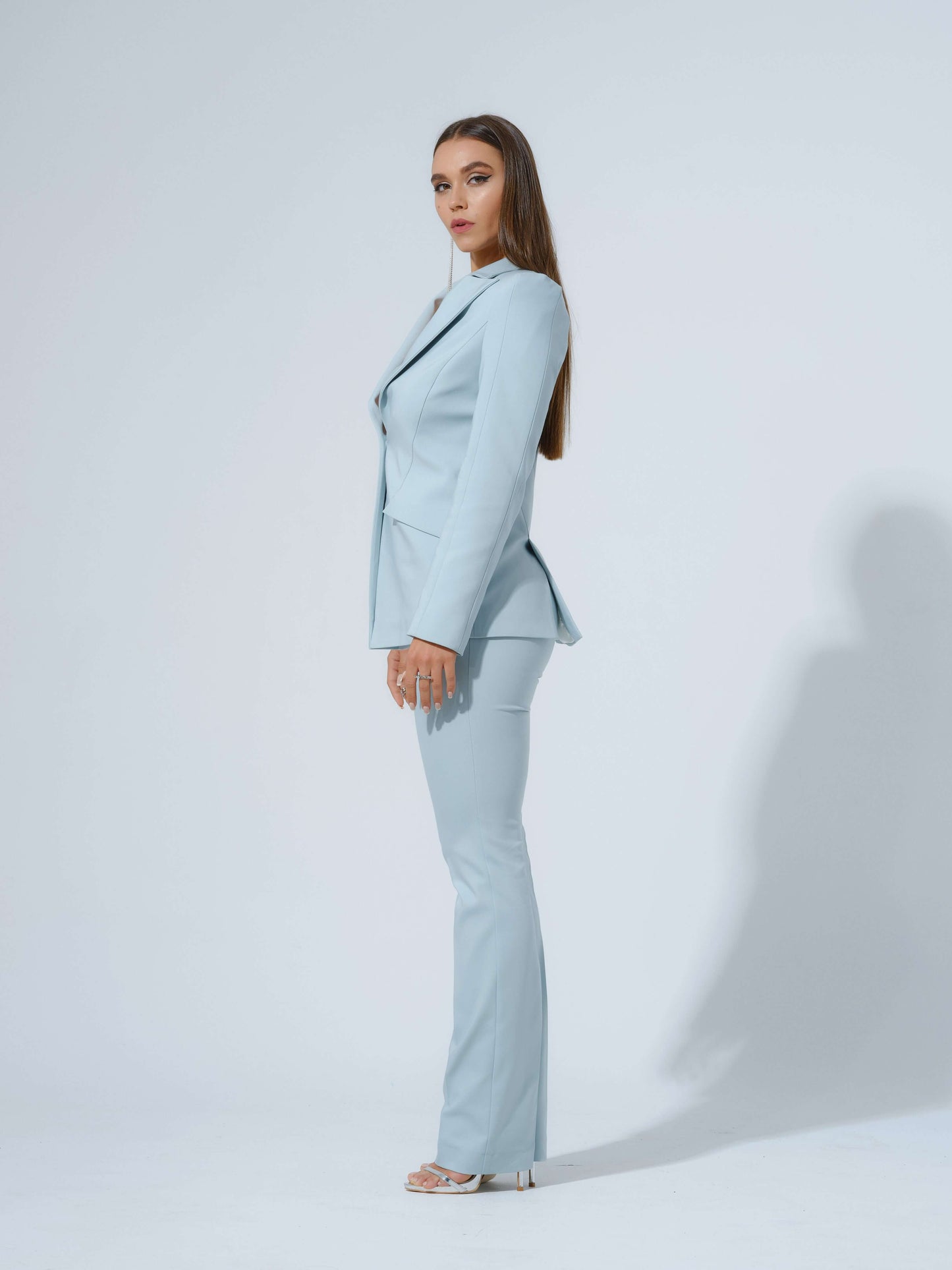 Fantasy Tailored Suit - Light Blue by Tia Dorraine Women's Luxury Fashion Designer Clothing Brand