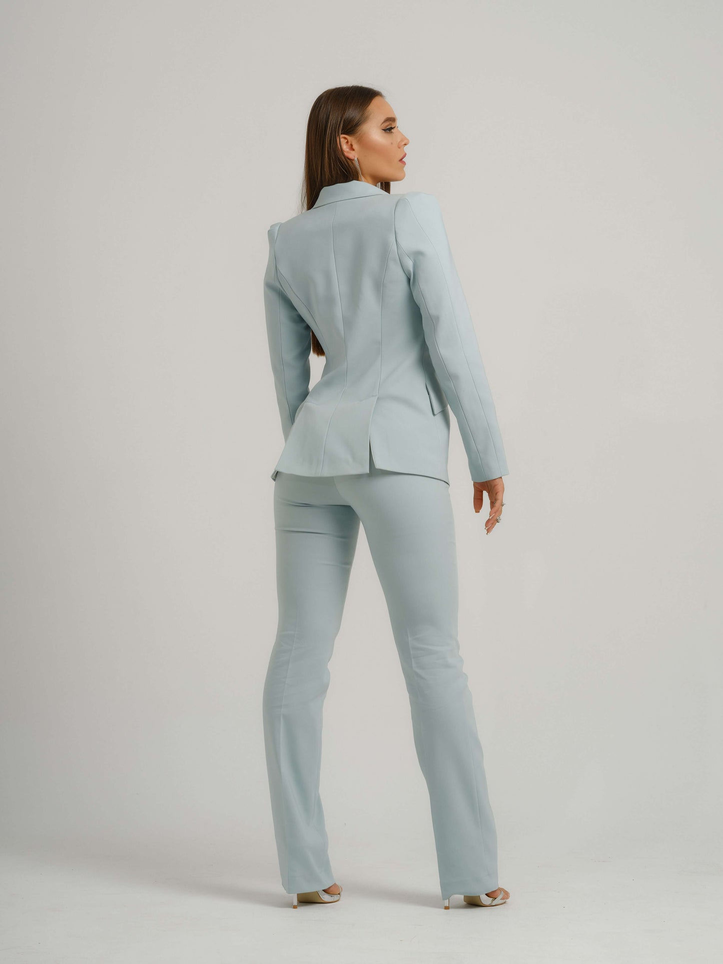 Fantasy Tailored Suit - Light Blue by Tia Dorraine Women's Luxury Fashion Designer Clothing Brand