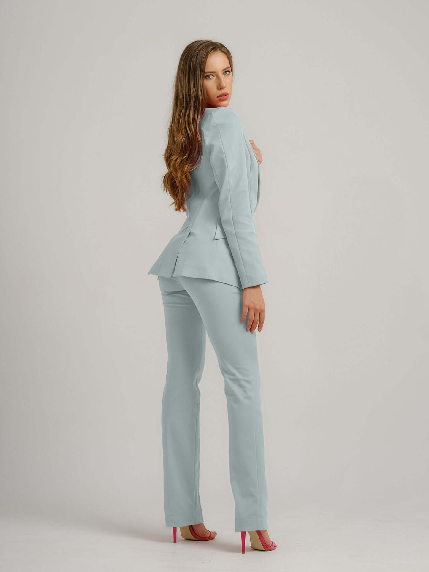 Fantasy Tailored Suit - Light Blue by Tia Dorraine Women's Luxury Fashion Designer Clothing Brand