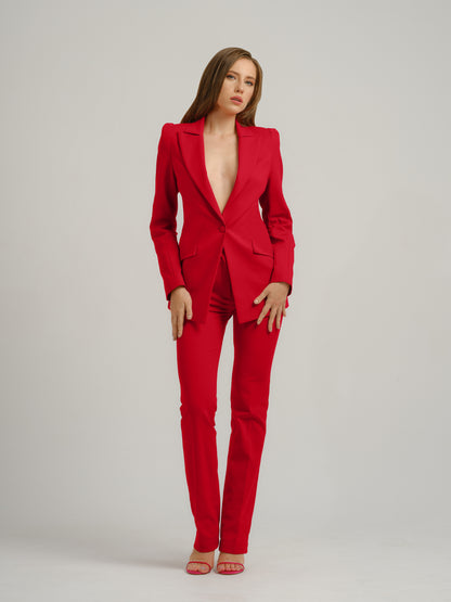 Fierce Red Tailored Suit