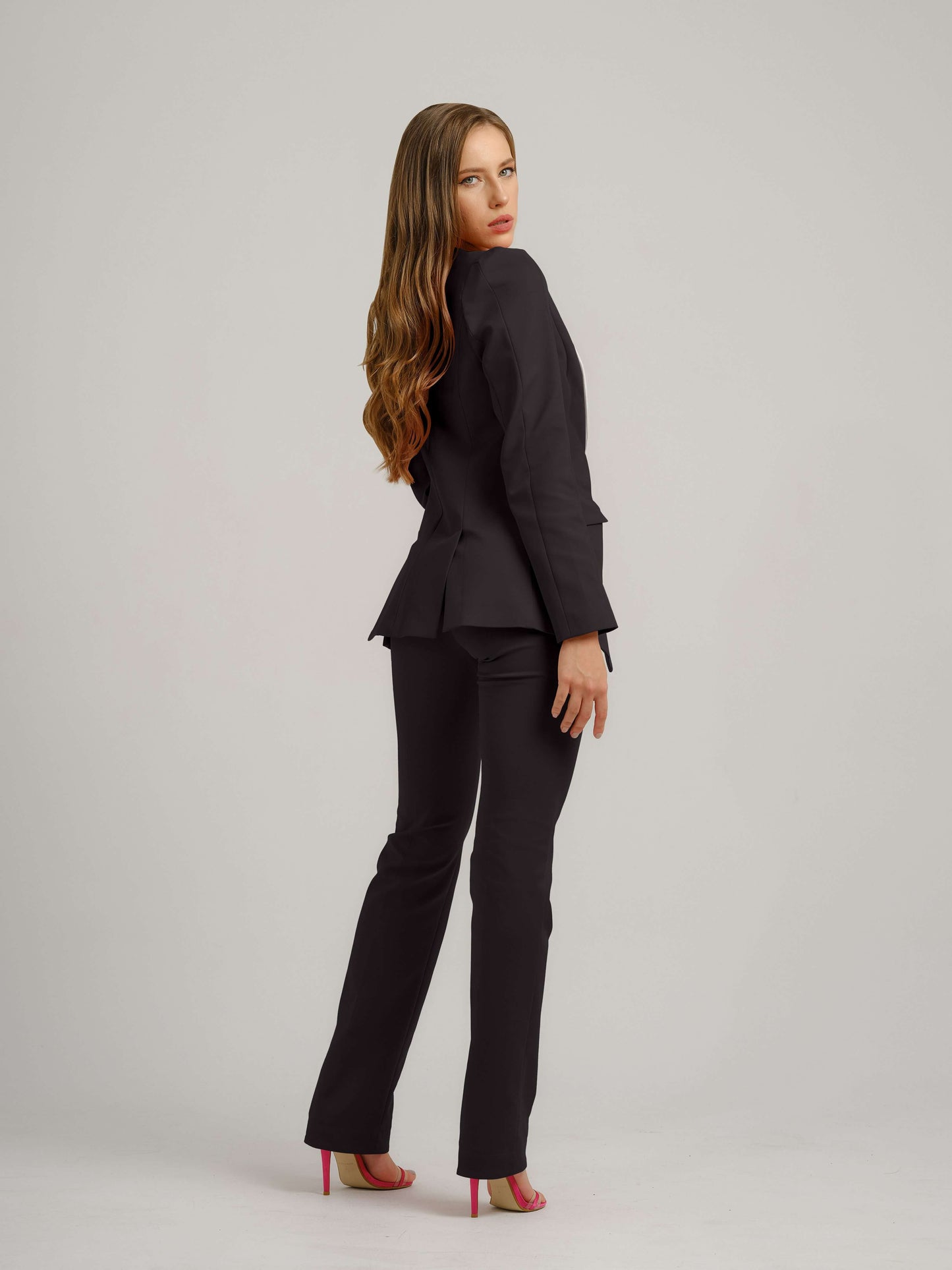 Illusion Classic Tailored Suit - Black & White by Tia Dorraine Women's Luxury Fashion Designer Clothing Brand