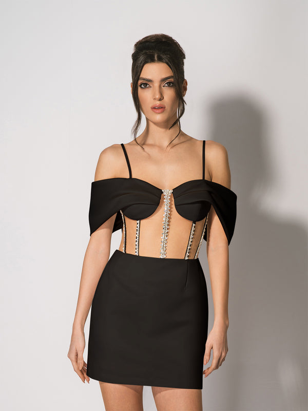 belle black mini dress Belle Black velvet mini dress Whiskey Rebellion Clothing