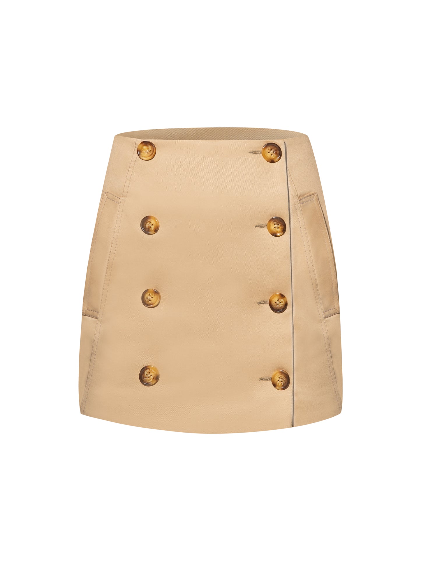 Button Front Mini Skirt