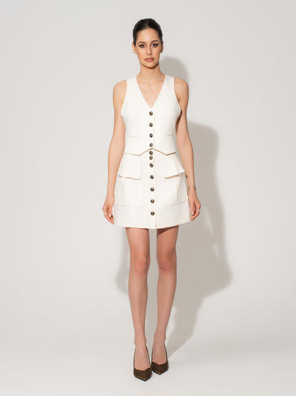 Cargo Mini Skirt in Linen