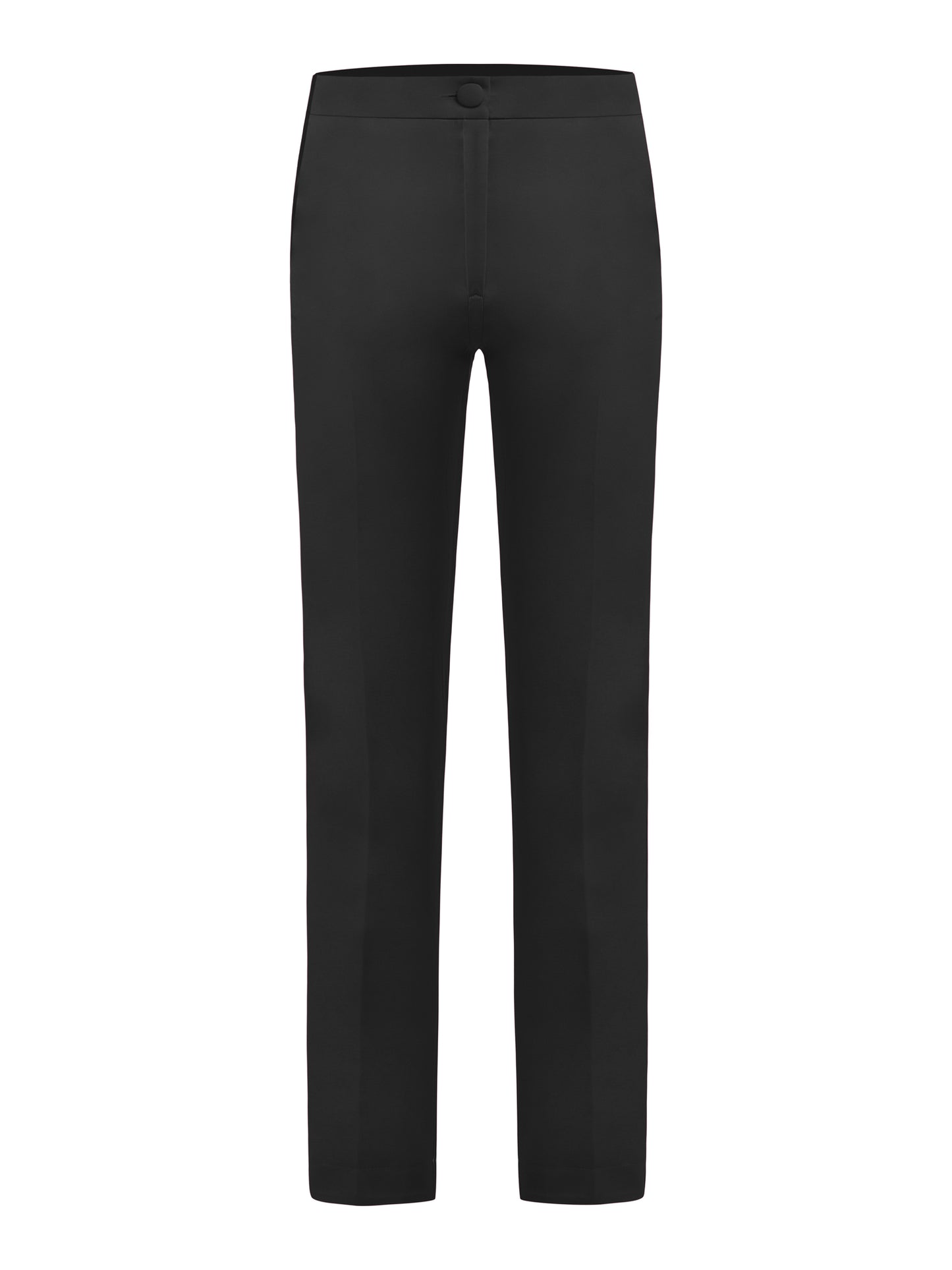 Classic Straight-Leg Slim Trousers - Black