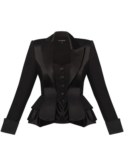 Deconstructed Tailored Blazer - Black