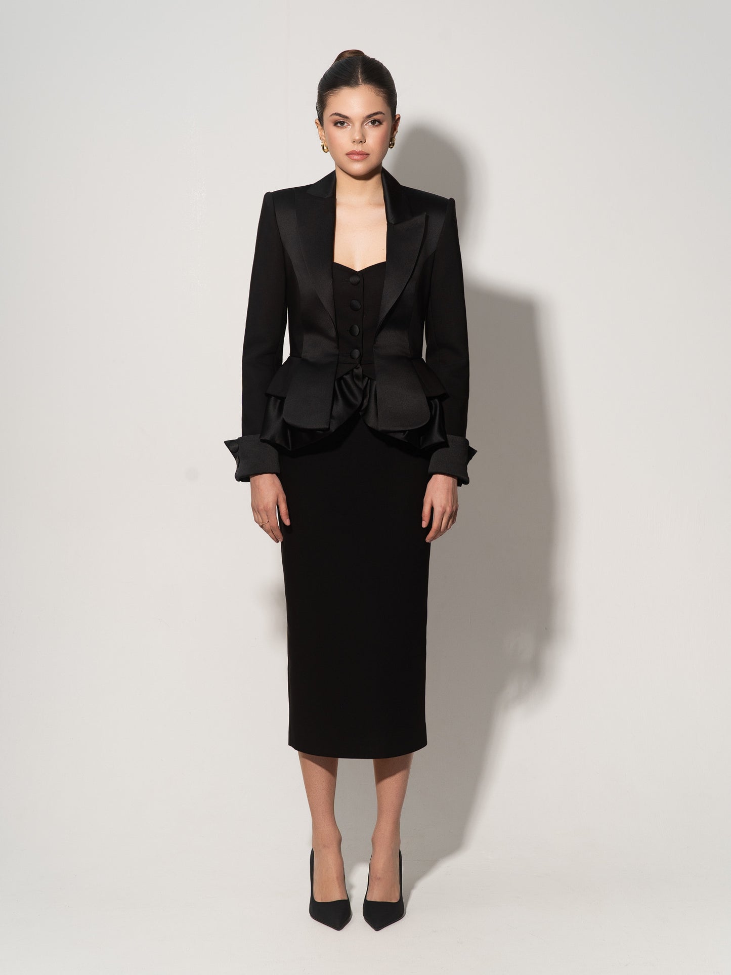 Deconstructed Tailored Blazer - Black