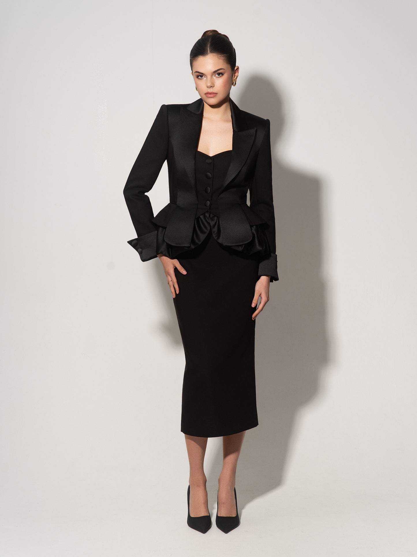 Deconstructed Tailored Blazer - Black