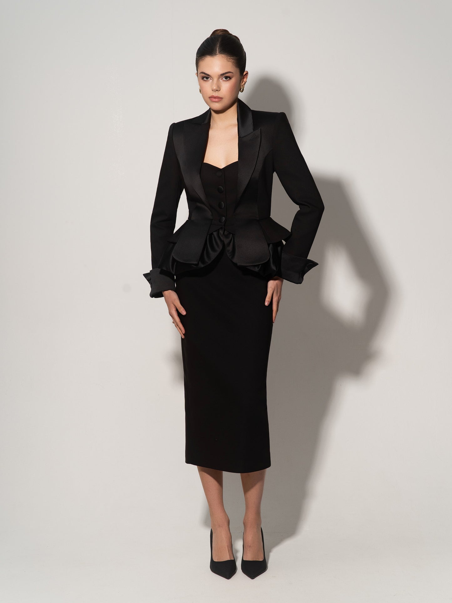 Deconstructed Tailored Blazer - Black