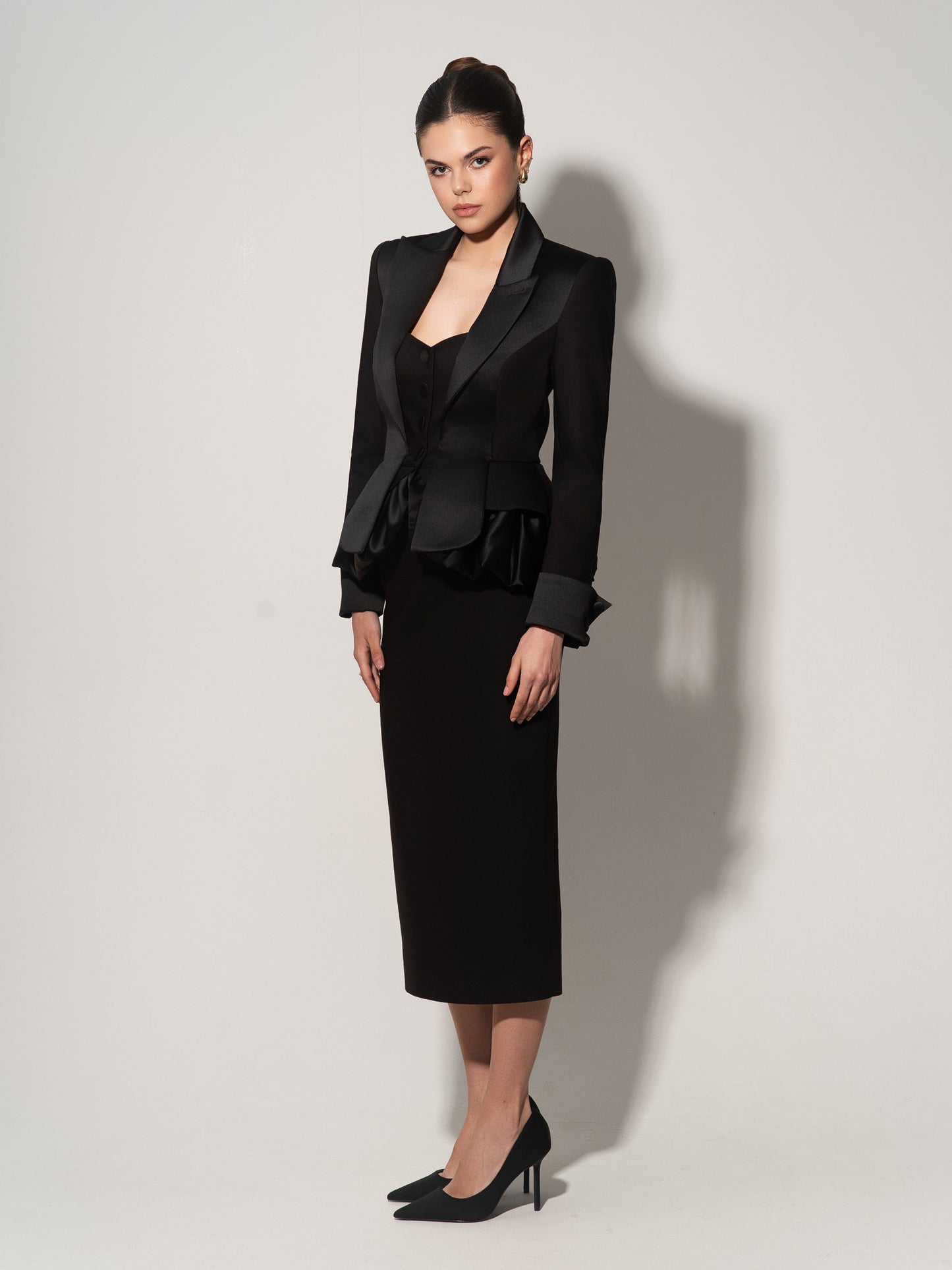 Deconstructed Tailored Blazer - Black
