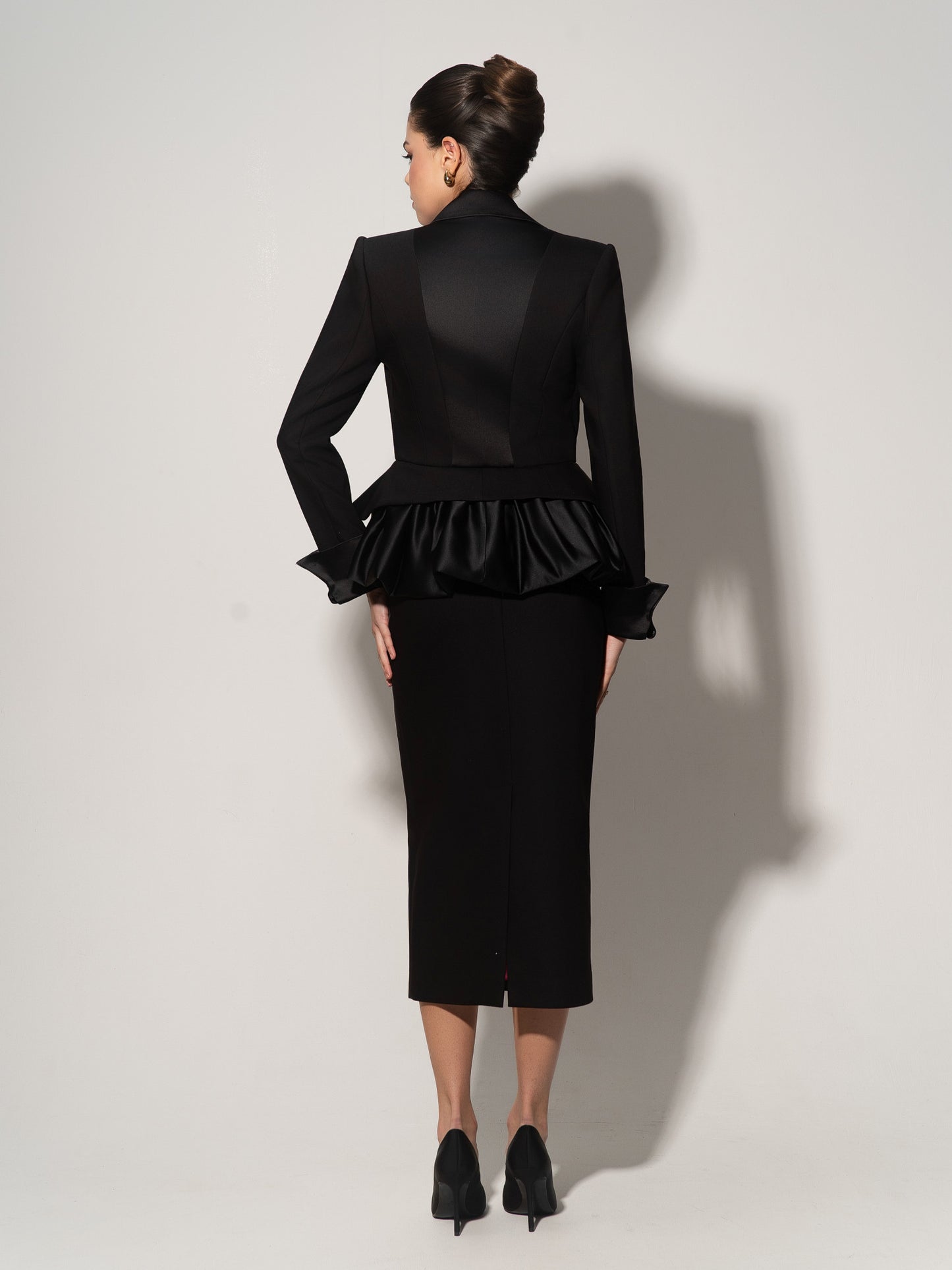 Deconstructed Tailored Blazer - Black