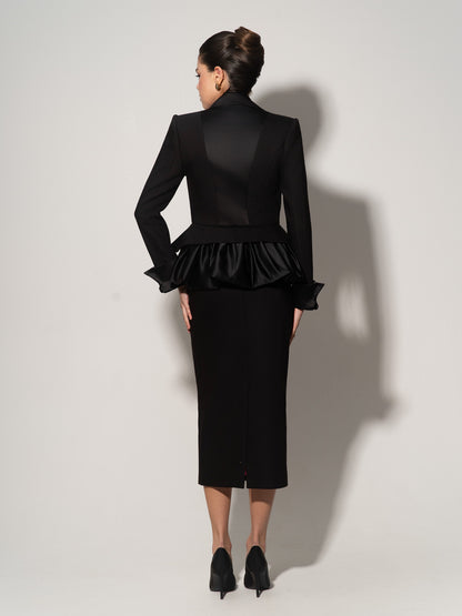 Deconstructed Tailored Blazer - Black