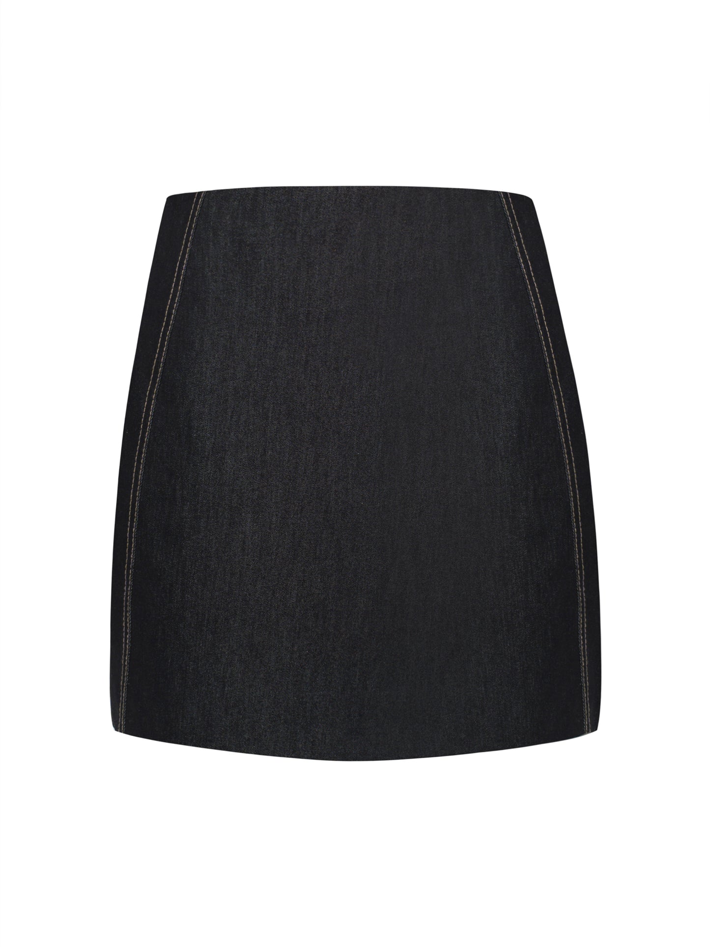 Denim Mini Skirt - Black