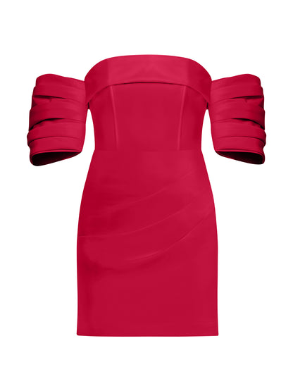 Devotion Mini Dress with Detachable Sleeves by Tia Dorraine Women's Luxury Fashion Designer Clothing Brand