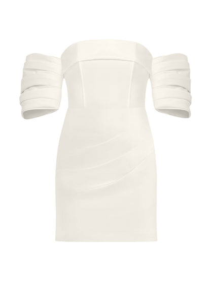 Devotion Mini Dress with Detachable Sleeves by Tia Dorraine Women's Luxury Fashion Designer Clothing Brand