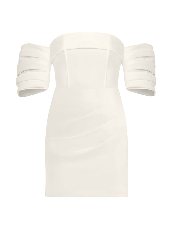 Devotion Mini Dress with Detachable Sleeves by Tia Dorraine Women's Luxury Fashion Designer Clothing Brand