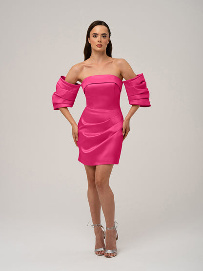 Devotion Mini Dress with Detachable Sleeves by Tia Dorraine Women's Luxury Fashion Designer Clothing Brand