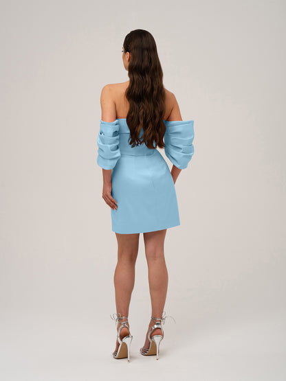 Devotion Mini Dress with Detachable Sleeves by Tia Dorraine Women's Luxury Fashion Designer Clothing Brand
