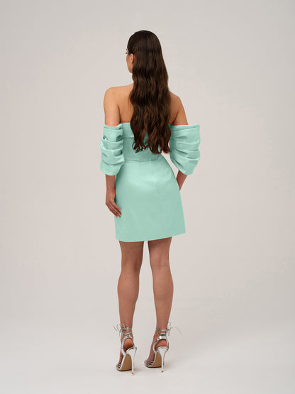 Devotion Mini Dress with Detachable Sleeves by Tia Dorraine Women's Luxury Fashion Designer Clothing Brand