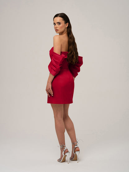 Devotion Mini Dress with Detachable Sleeves by Tia Dorraine Women's Luxury Fashion Designer Clothing Brand