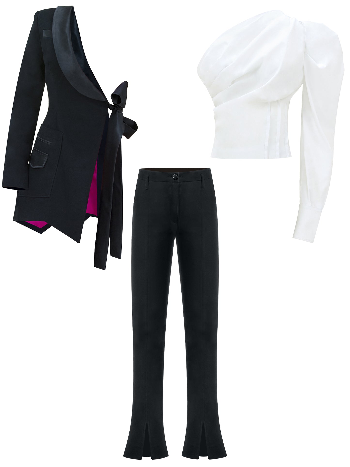 Double Identity Blazer, Shirt & Trousers Set