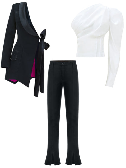 Double Identity Blazer, Shirt & Trousers Set