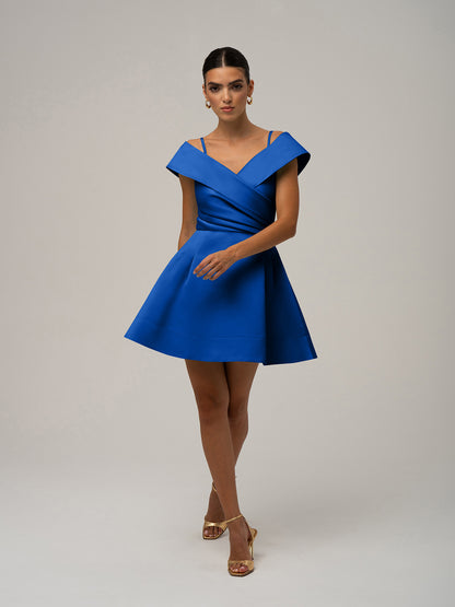 Easy to Love Flared Satin Mini Dress by Tia Dorraine Women's Luxury Fashion Designer Clothing Brand