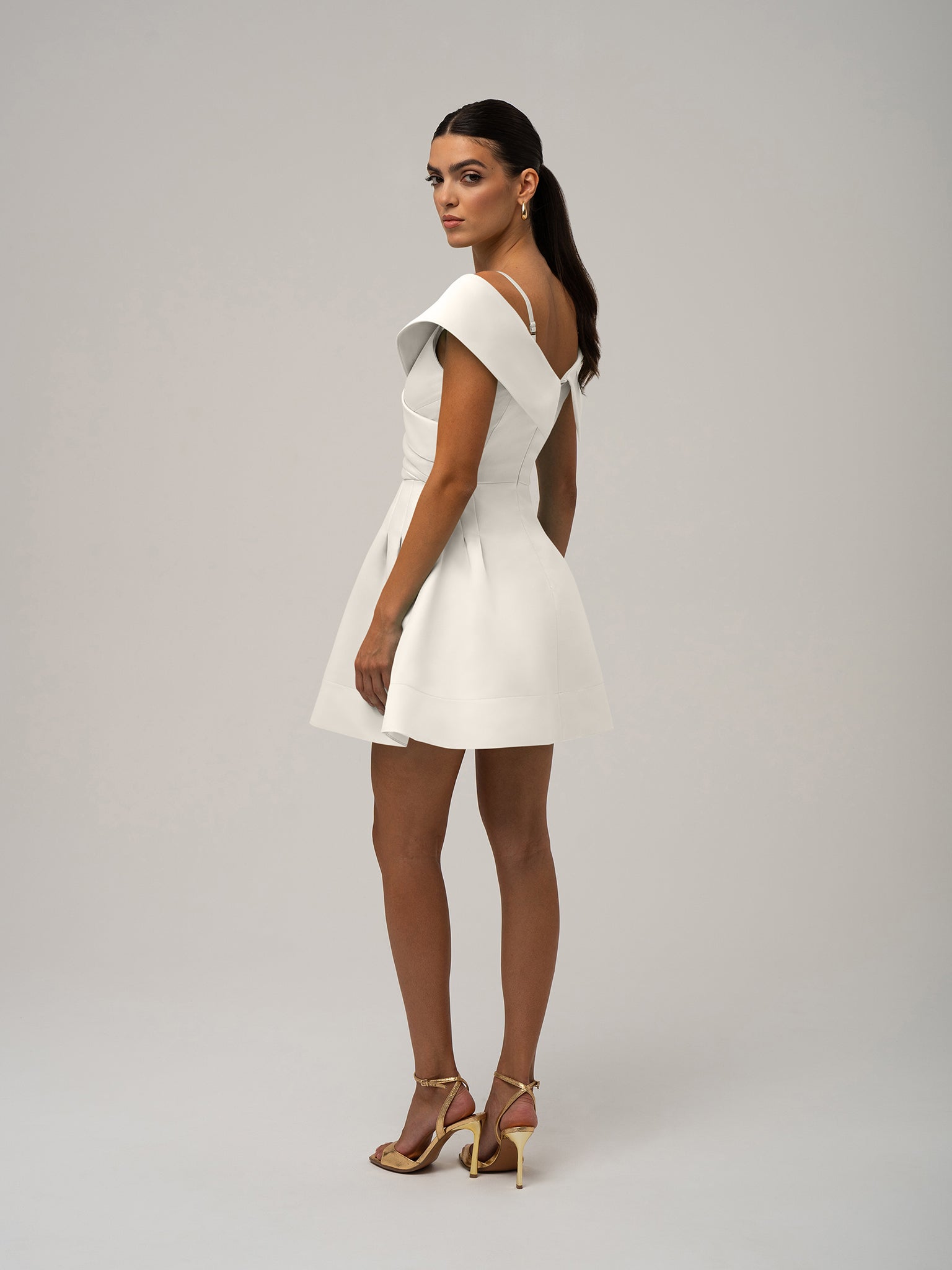 Easy to Love Flared Satin Mini Dress by Tia Dorraine Women's Luxury Fashion Designer Clothing Brand