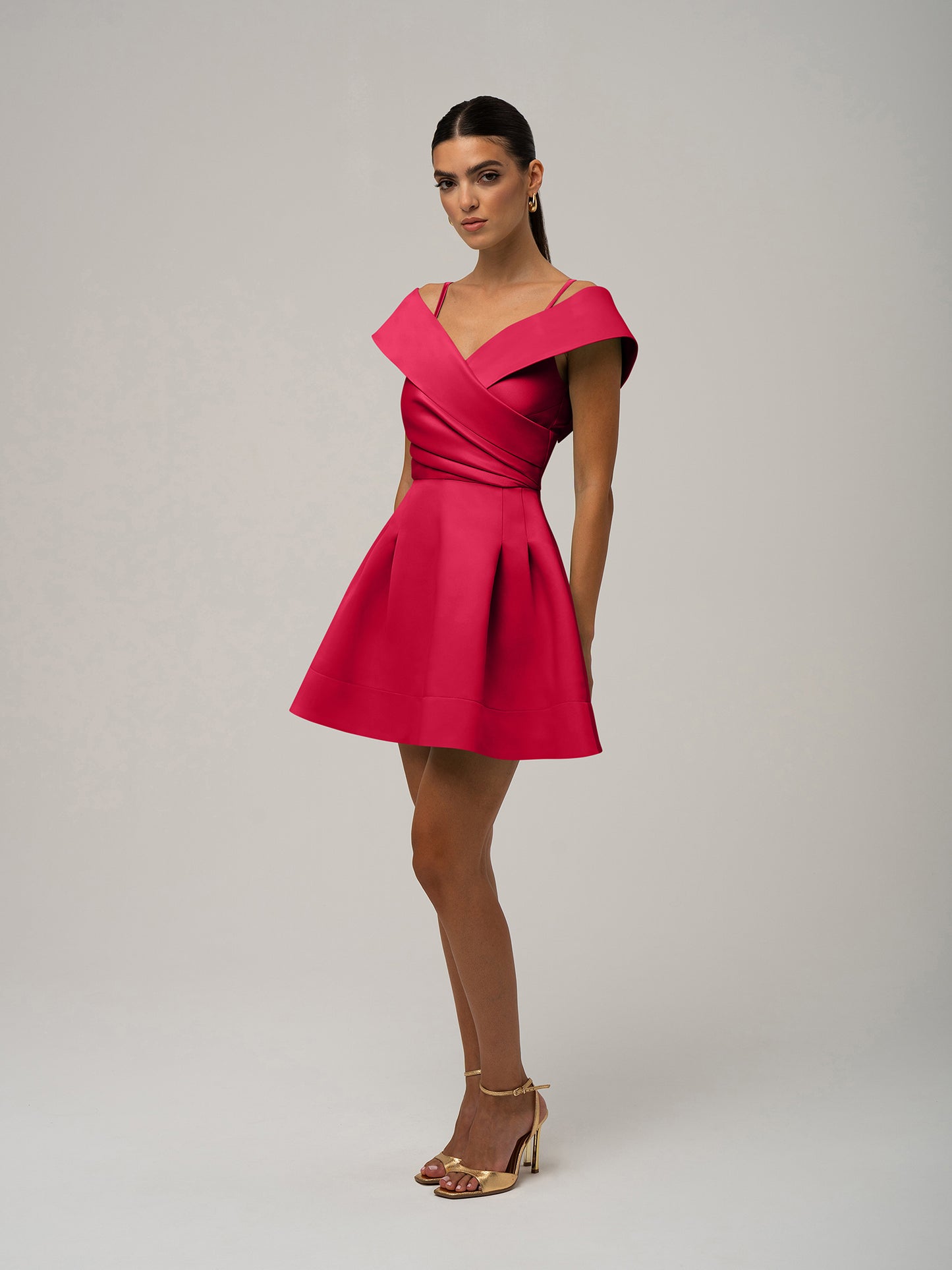 Easy to Love Flared Satin Mini Dress by Tia Dorraine Women's Luxury Fashion Designer Clothing Brand