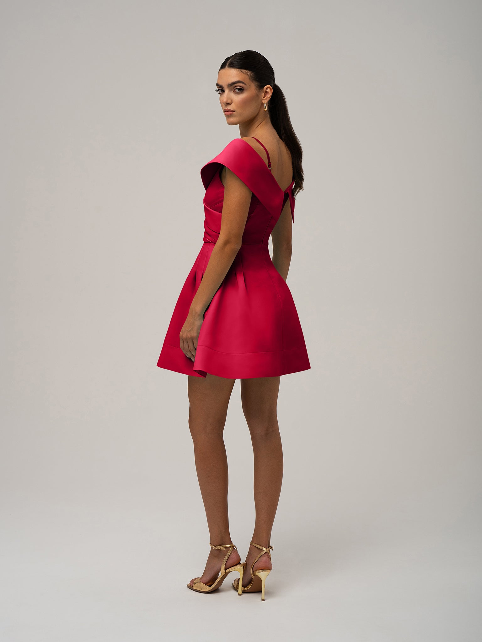 Easy to Love Flared Satin Mini Dress by Tia Dorraine Women's Luxury Fashion Designer Clothing Brand