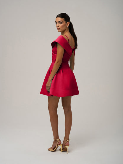 Easy to Love Flared Satin Mini Dress by Tia Dorraine Women's Luxury Fashion Designer Clothing Brand