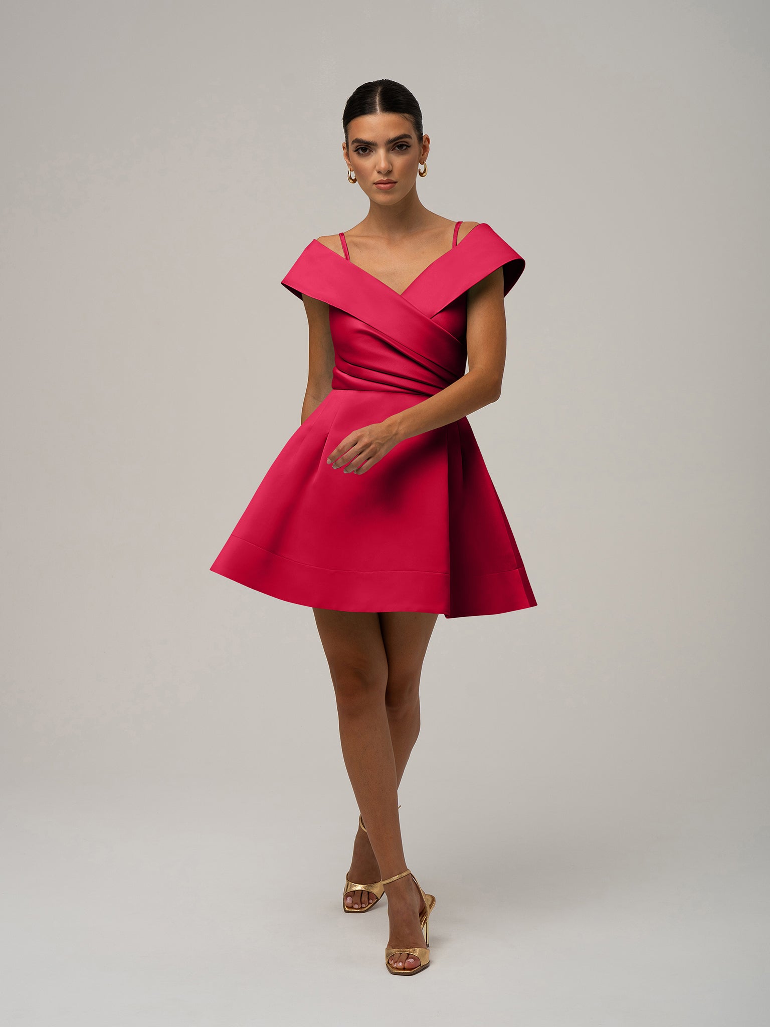 Easy to Love Flared Satin Mini Dress by Tia Dorraine Women's Luxury Fashion Designer Clothing Brand