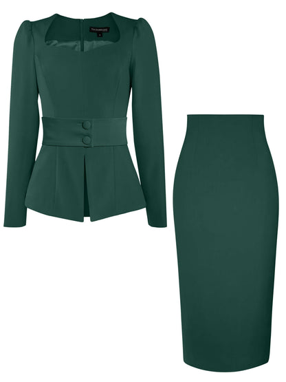 Emerald Dream Two-Piece Set by Tia Dorraine Women's Luxury Fashion Designer Clothing Brand