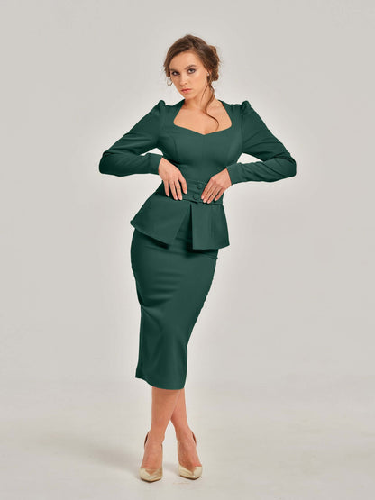 Emerald Dream Two-Piece Set by Tia Dorraine Women's Luxury Fashion Designer Clothing Brand