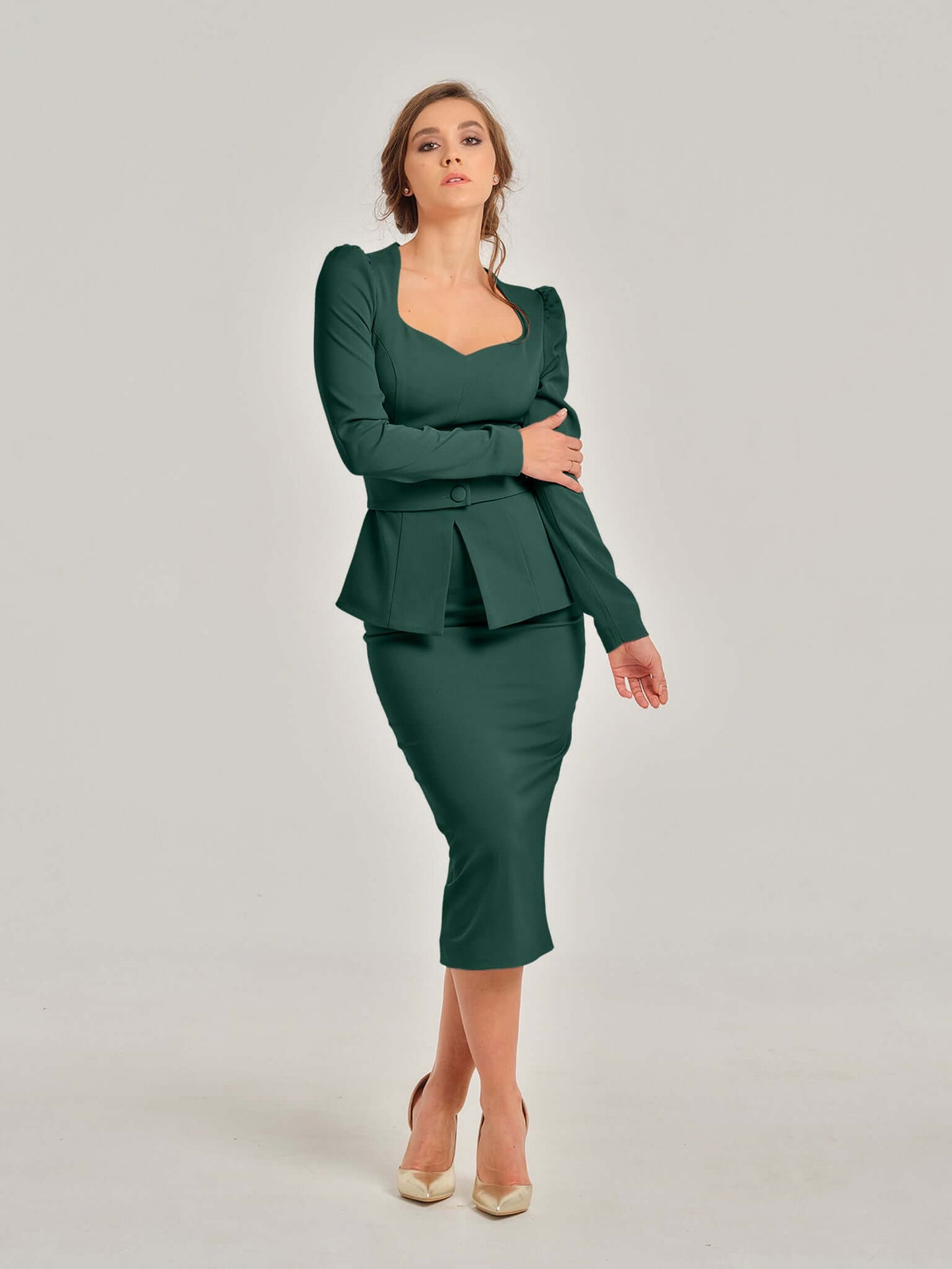 Emerald Dream Two-Piece Set by Tia Dorraine Women's Luxury Fashion Designer Clothing Brand